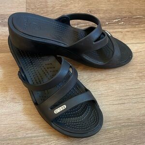 Croc Sandal Strappy Low Heel Croc Strappy Sandal